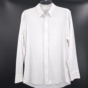Rhone Commuter Shirt Men Size M White Long Sleeve Button Down Performance